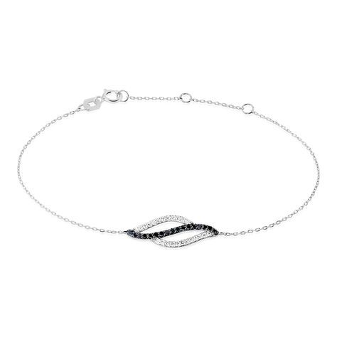 Bracelet Courbes Or Blanc Diamant - Bracelets Femme | Histoire d’Or