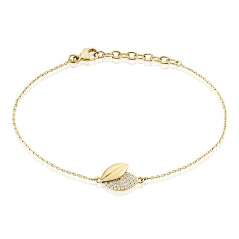 Bracelet Plaqu&eacute; Or Jaune Simao Oxydes De Zirconium - Bracelets Femme | Histoire d&rsquo;Or