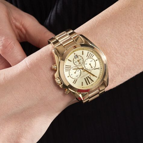 Montre Michael Kors Bradshaw Dore Champagne - Montres Femme | Histoire d’Or