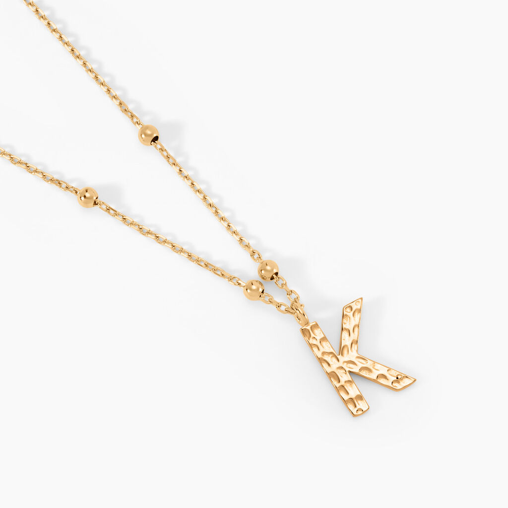 Collier Plaqu&eacute; Or Jaune Lettra - Bijoux sans pierre Femme | Histoire d&rsquo;Or