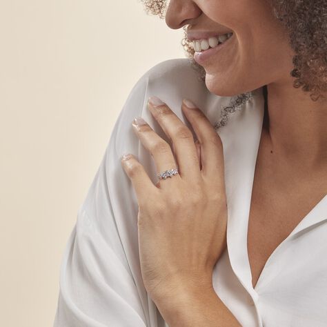 Bague Tokyo Or Blanc Oxyde De Zirconium - Bagues avec pierre Femme | Histoire d’Or
