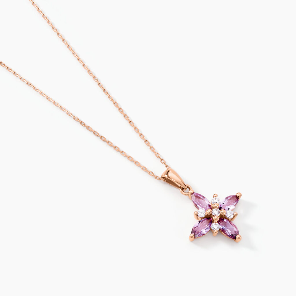 Collier Anabele Or Rose Amethyste Oxyde - Colliers Femme | Histoire d’Or