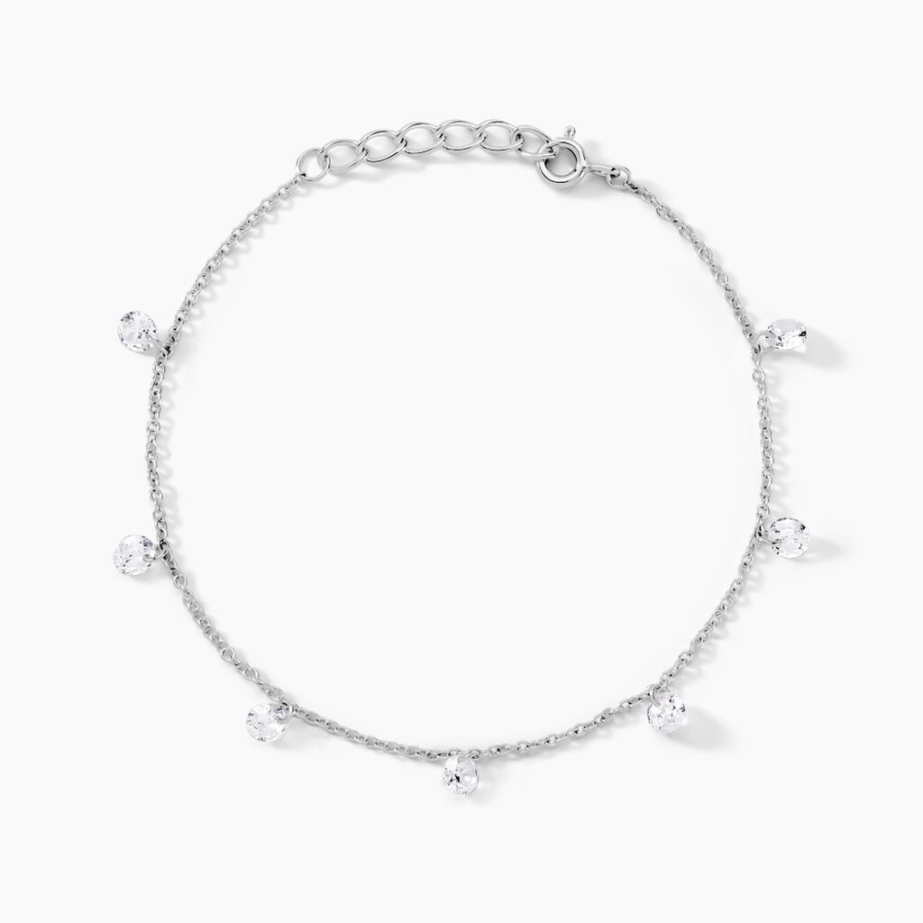 Bracelet Argent Collie Argent Blanc Oxyde