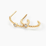 Cr&eacute;oles Pearly Effect Or Jaune Diamant - Boucles d'oreilles cr&eacute;oles Femme | Histoire d&rsquo;Or