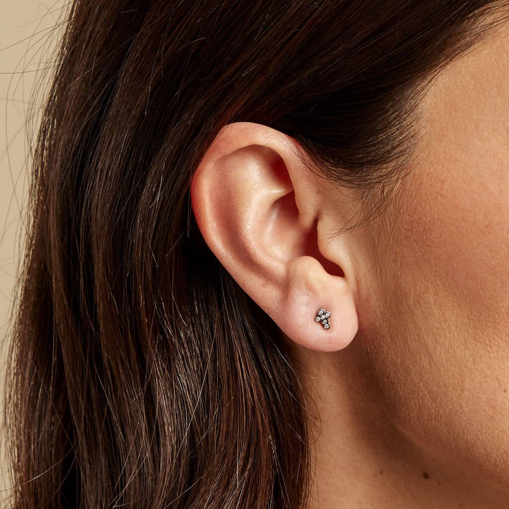 Piercing Maanta Acier Blanc Oxyde De Zirconium - Bijoux Femme | Histoire d’Or