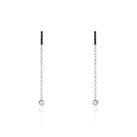 Boucles D'oreilles Pendantes Kalixte Argent Oxyde De Zirconium - Boucles d'oreilles fantaisie Femme | Histoire d’Or