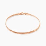 Bracelet Izel Maille Anglaise Or Rose - Bracelets cha&icirc;ne Femme | Histoire d&rsquo;Or