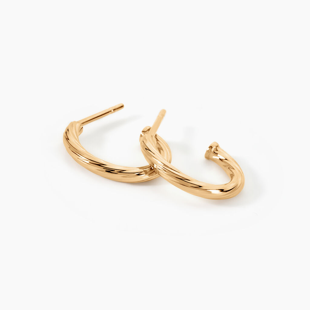 Cr&eacute;oles Bohemian Plaqu&eacute; Or Jaune - Boucles d'oreilles cr&eacute;oles Femme | Histoire d&rsquo;Or