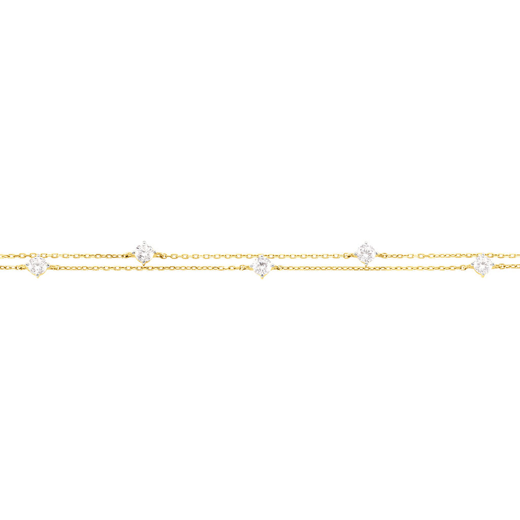 Bracelet Or Jaune Eclat D'etoile Oxyde De Zirconium - Bracelets Femme | Histoire d’Or