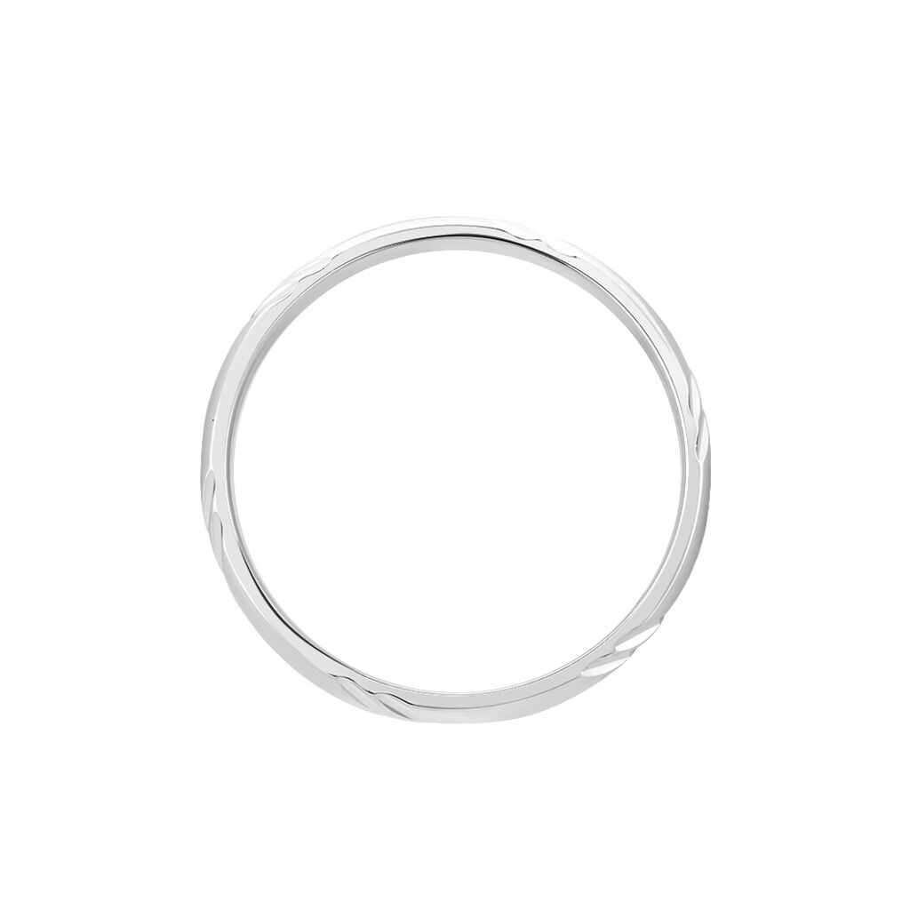 Alliance Soriya Demi Jonc Classique Argent Blanc - Alliances Famille | Histoire d’Or