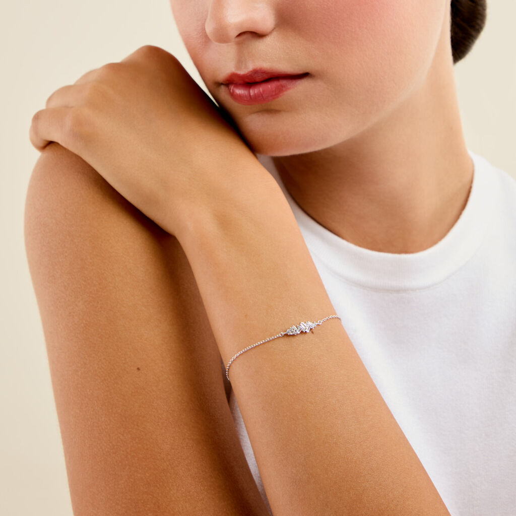Bracelet Rio Argent Blanc Oxyde De Zirconium - Bracelets Pierre Femme | Histoire d&rsquo;Or