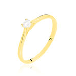 Bague Solitaire Victoria Or Jaune Diamant - Bagues solitaires Femme | Histoire d&rsquo;Or