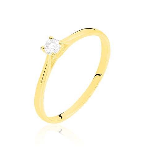 Bague Solitaire Victoria Or Jaune Diamant - Bagues solitaires Femme | Histoire d&rsquo;Or