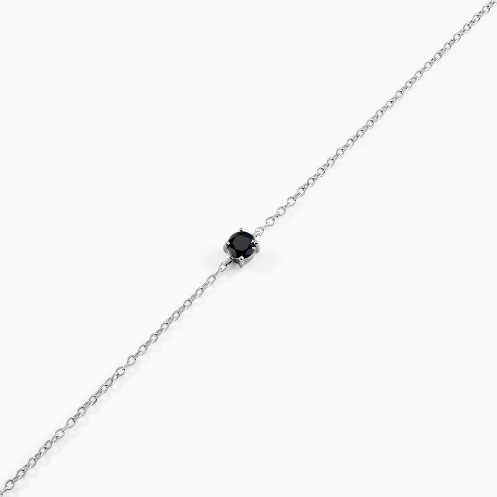 Bracelet Lylwenn Argent Blanc Oxyde De Zirconium Noir - Bracelets Femme | Histoire d’Or