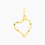Pendentif Eudocie Coeur Strie Or Jaune - Pendentifs Femme | Histoire d&rsquo;Or