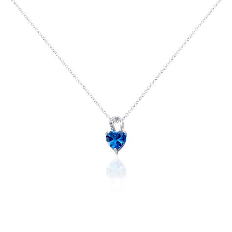 Collier Argent Blanc Atieno Oxyde De Zirconium - Colliers Coeur Femme | Histoire d’Or