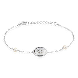 Bracelet Argent Glad Perles De Culture Nacre Oxyde De Zirconium - Bracelets fantaisie Femme | Histoire d’Or