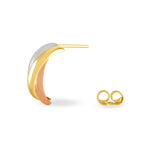 Cr&eacute;oles Igora Or Tricolore - Boucles d'oreilles cr&eacute;oles Femme | Histoire d&rsquo;Or