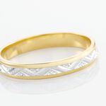 Alliance Cesarius Ruban Plat Or Bicolore - Alliances Unisex | Histoire d&rsquo;Or