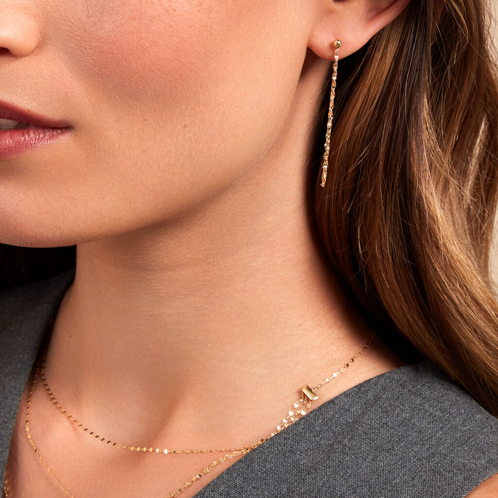 Boucles D'oreilles Pendantes Luminara Or Jaune - Boucles d'oreilles pendantes Femme | Histoire d’Or