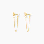 Boucles D'oreilles Pendantes Or Jaune Acierna Oxyde De Zirconium - Boucles d'oreilles pendantes Femme | Histoire d&rsquo;Or