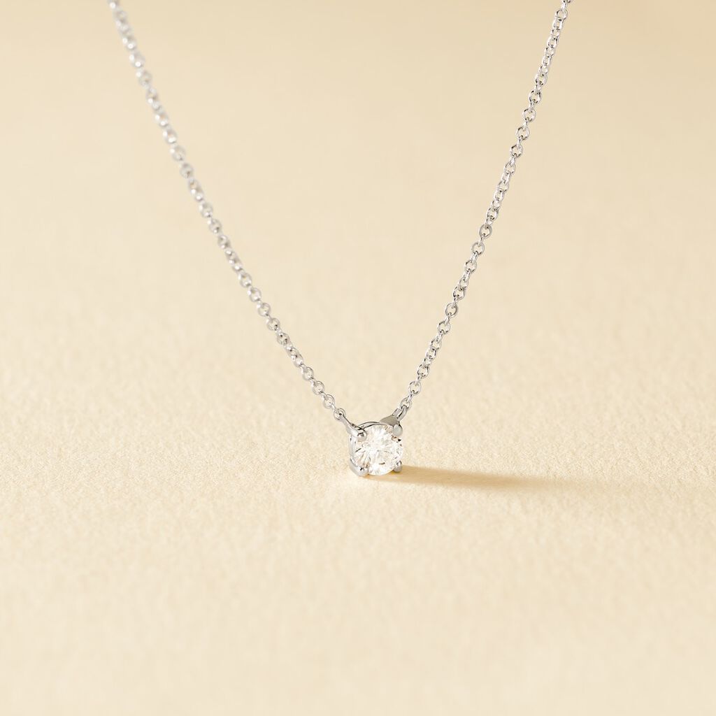 Collier Aphrodite Or Blanc Diamant - Colliers Femme | Histoire d’Or