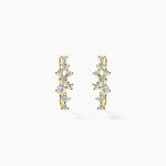 Boucles D'oreilles Puces Orlando Or Jaune Diamant Synth&eacute;tique - Clous d'oreilles Femme | Histoire d&rsquo;Or