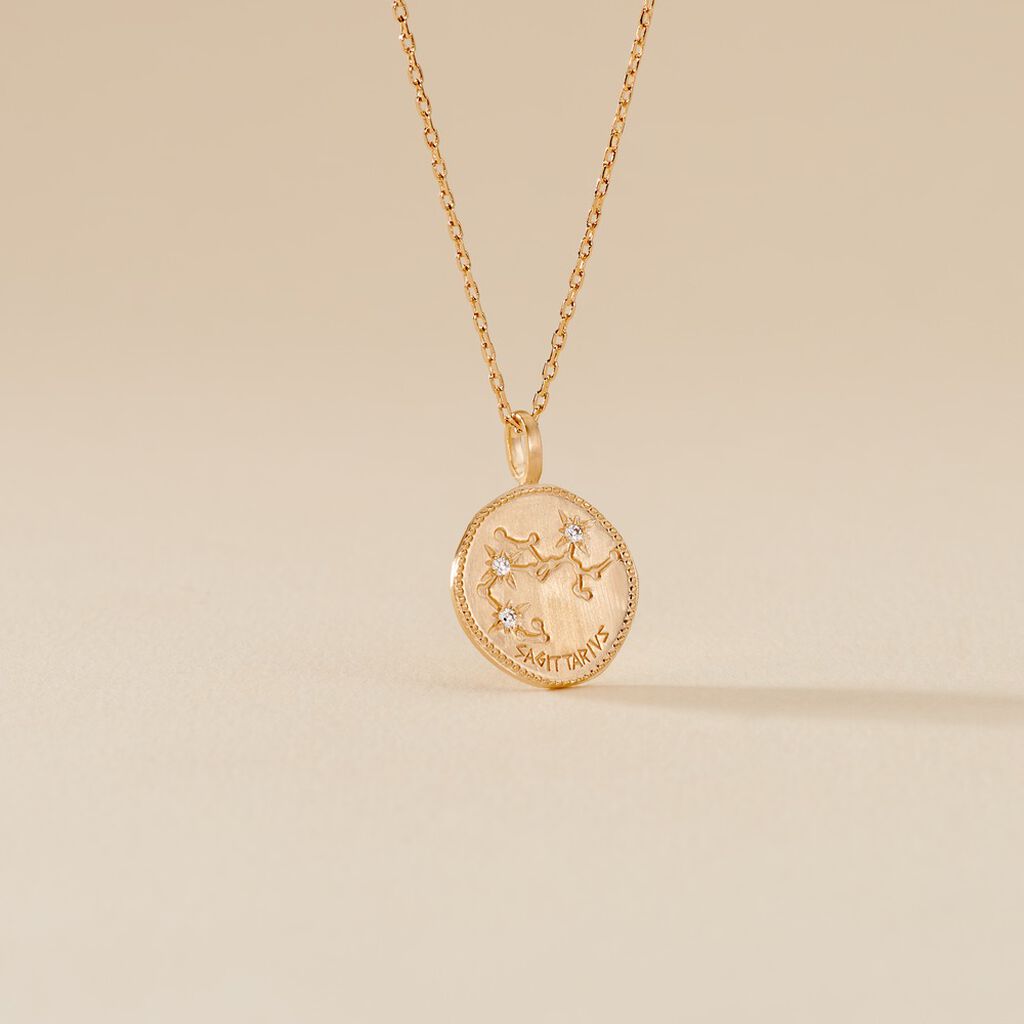 Collier Iago Plaqu&eacute; Or Oxydes De Zirconium - Colliers Zodiaque Femme | Histoire d&rsquo;Or