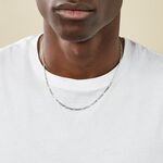 Cha&icirc;ne Vivian Maille Alternee 1/3 Argent Blanc - Chaines Homme | Histoire d&rsquo;Or