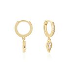 Cr&eacute;oles Lilibeth Plaqu&eacute; Or Jaune Oxyde De Zirconium Oxyde - Boucles d'oreilles cr&eacute;oles Femme | Histoire d&rsquo;Or