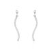 Boucles D'oreilles Pendantes Torsade Or Blanc Oxyde De Zirconium - Boucles d'oreilles pendantes Femme | Histoire d’Or