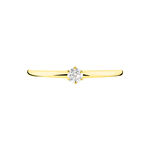 Bague Solitaire Natalia Or Jaune Diamant - Bagues solitaires Femme | Histoire d&rsquo;Or
