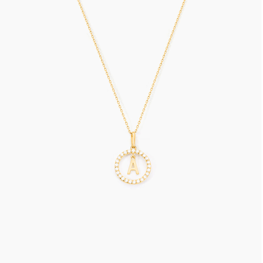 Pendentif Gabe Or Jaune Oxyde De Zirconium - Pendentifs Femme | Histoire d&rsquo;Or