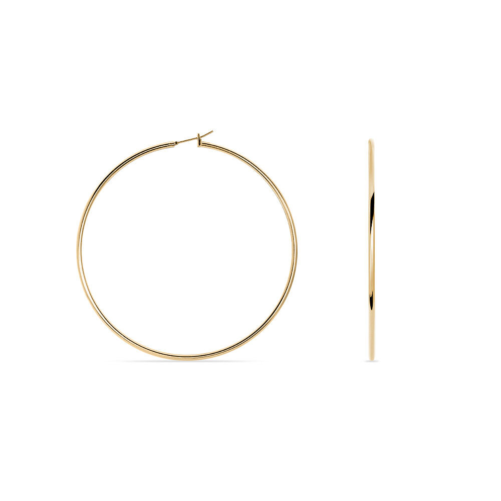 Boucles D'oreilles Créoles Vintage – Plaqué Or, Style Dormeuses Pendantes