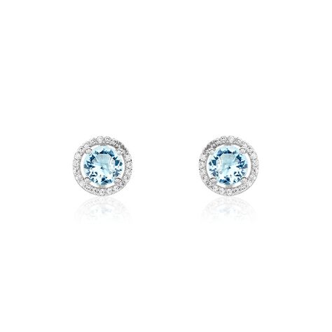 Boucles D'oreilles Puces Rio Argent Blanc Oxyde - Boucles d'oreilles fantaisie Femme | Histoire d’Or