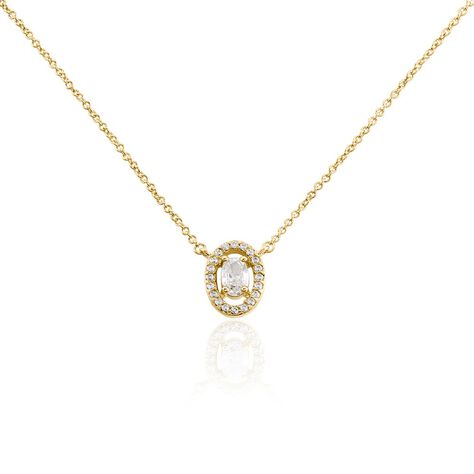 Collier Classical Plaqu&eacute; Or Jaune Oxyde De Zirconium - Colliers fantaisie Femme | Histoire d&rsquo;Or