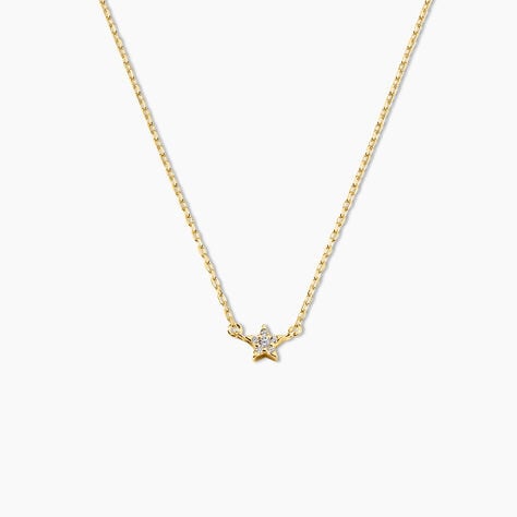 Collier Saya Argent Jaune Oxyde De Zirconium - Colliers fantaisie Femme | Histoire d&rsquo;Or