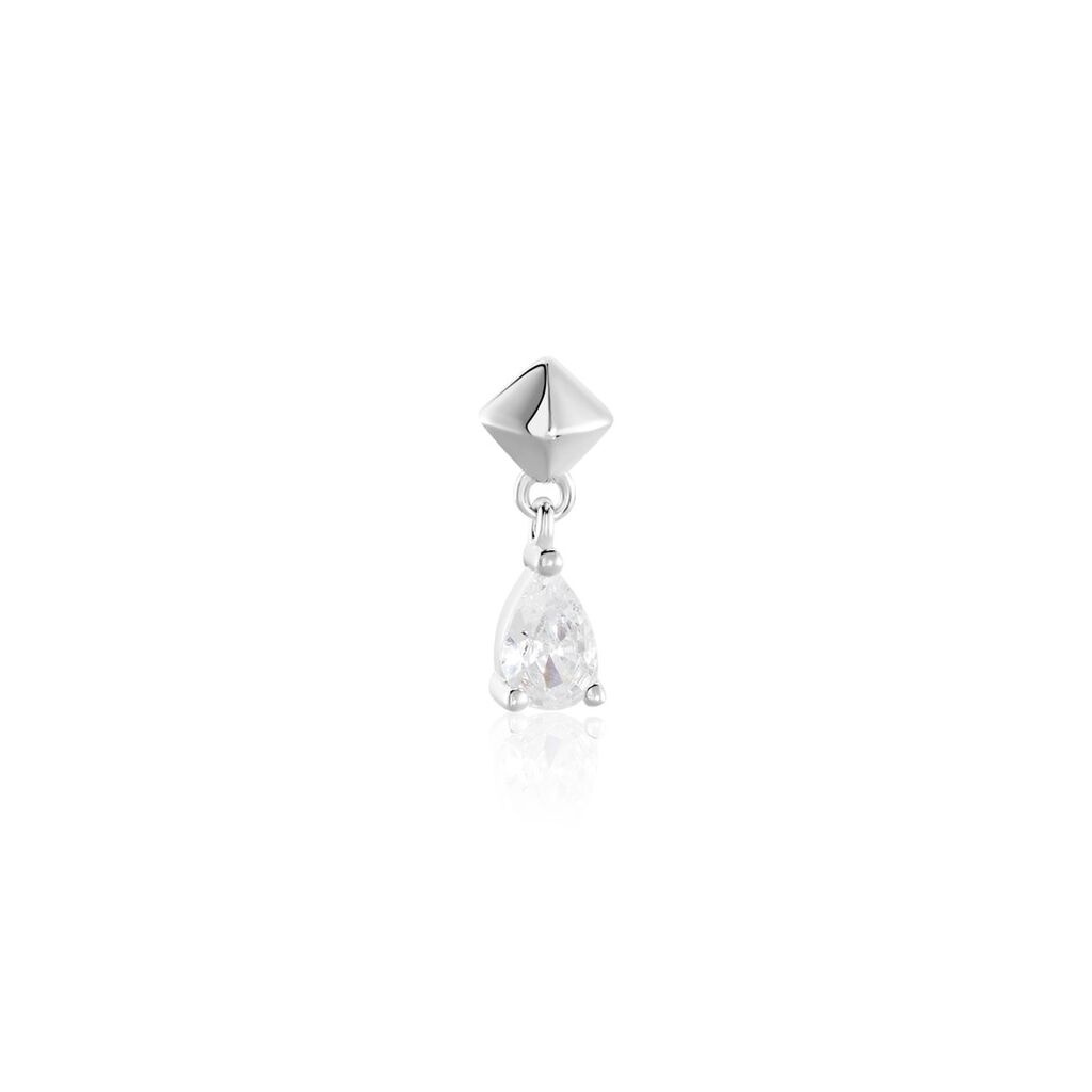 Boucle D'oreille Puce Unitaire Deorsa Argent Blanc Oxyde De Zirconium - Boucles d'oreilles fantaisie Femme | Histoire d’Or