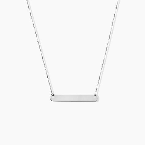 Collier Beavis Or Blanc - Colliers Naissance Femme | Histoire d&rsquo;Or