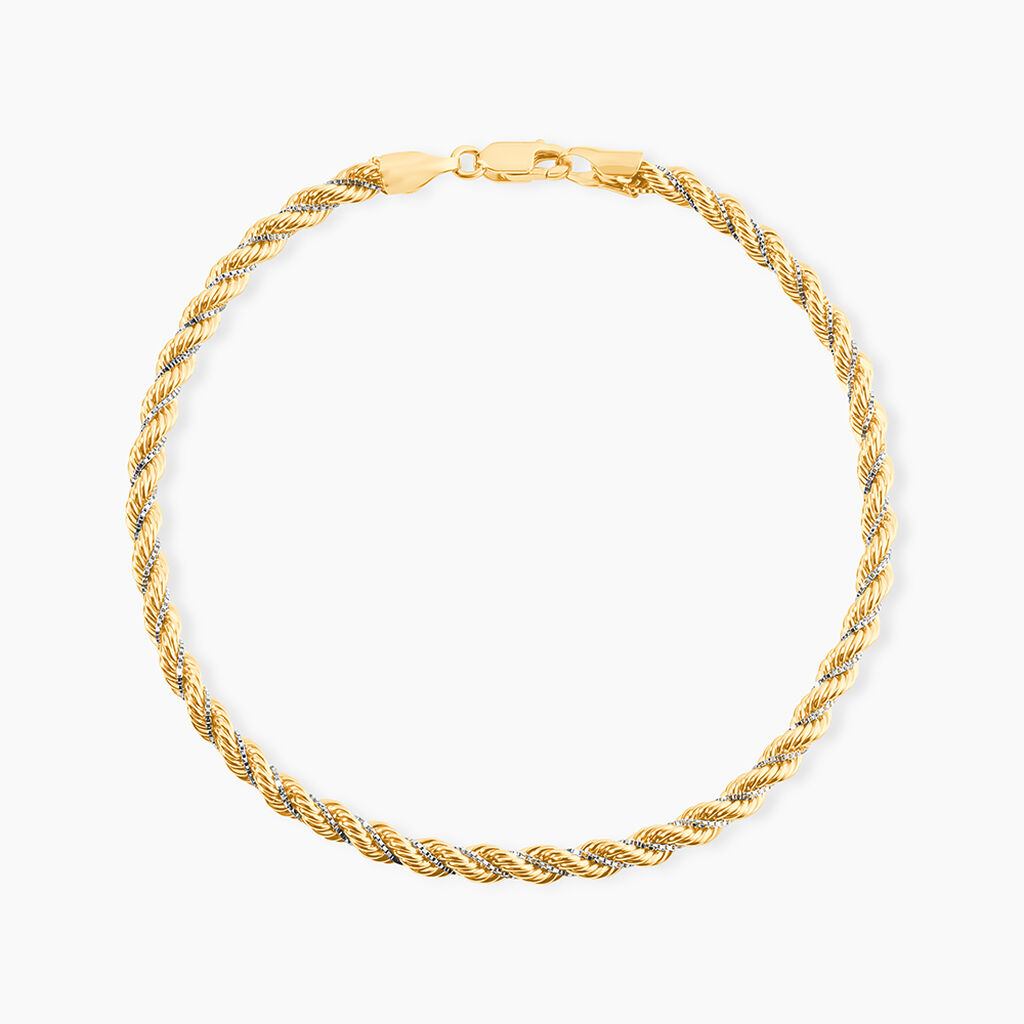 Bracelet Jerryenne Corde Et Venitienne Or Bicolore - Bracelets chaîne Femme | Histoire d’Or