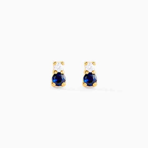 Boucles D'Oreilles Puces Jetta Or Jaune Oxyde De Zirconium - Clous d'oreilles Femme | Histoire d&rsquo;Or