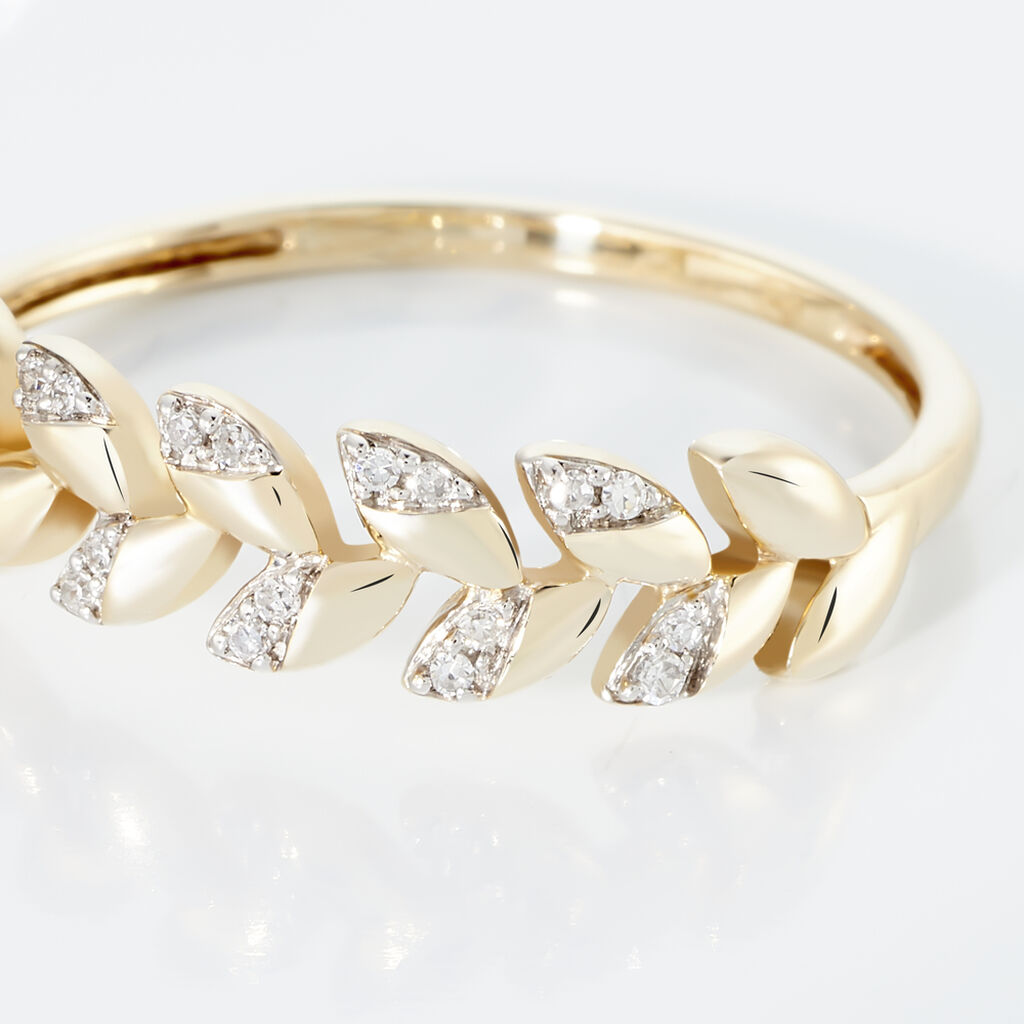 Bague Berinice Or Jaune Diamant - Bagues avec pierre Femme | Histoire d’Or