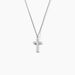 Collier Argent Blanc Nicolaos - Colliers Croix Homme | Histoire d’Or