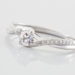 Solitaire Accompagn&eacute; Laetitianne Or Blanc Diamant Synth&eacute;tique - Bagues solitaires Femme | Histoire d&rsquo;Or