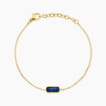 Bracelet Jazz Acier Jaune Lapis Lazuli - Bracelets Pierre Femme | Histoire d&rsquo;Or