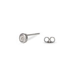 Boucles D'oreilles Puces Fatiana Or Blanc Diamant - Clous d'oreilles Femme | Histoire d&rsquo;Or