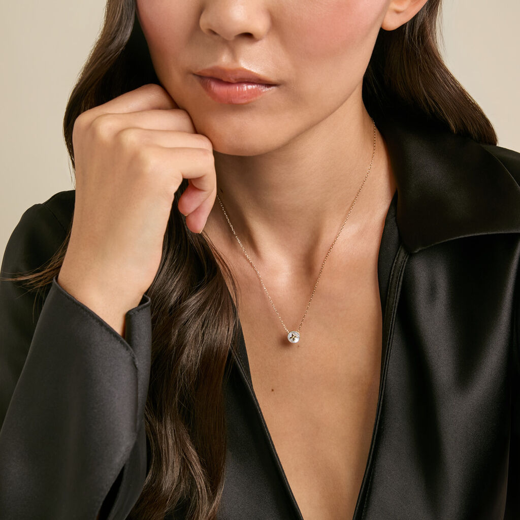 Collier Lucky Gems Or Jaune Nacre - Bijoux avec pierres Femme | Histoire d&rsquo;Or