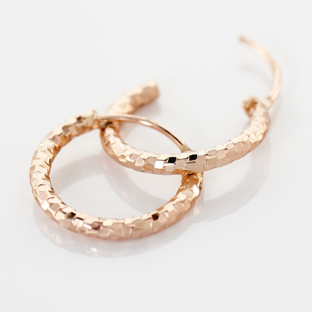 Créoles Argent Rose Agathe - Boucles d'oreilles créoles Femme | Histoire d’Or