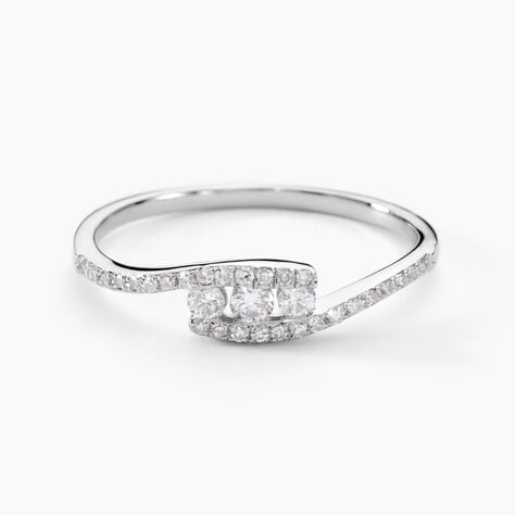 Bague Eternite Or Blanc Diamant - Bagues avec pierre Femme | Histoire d’Or