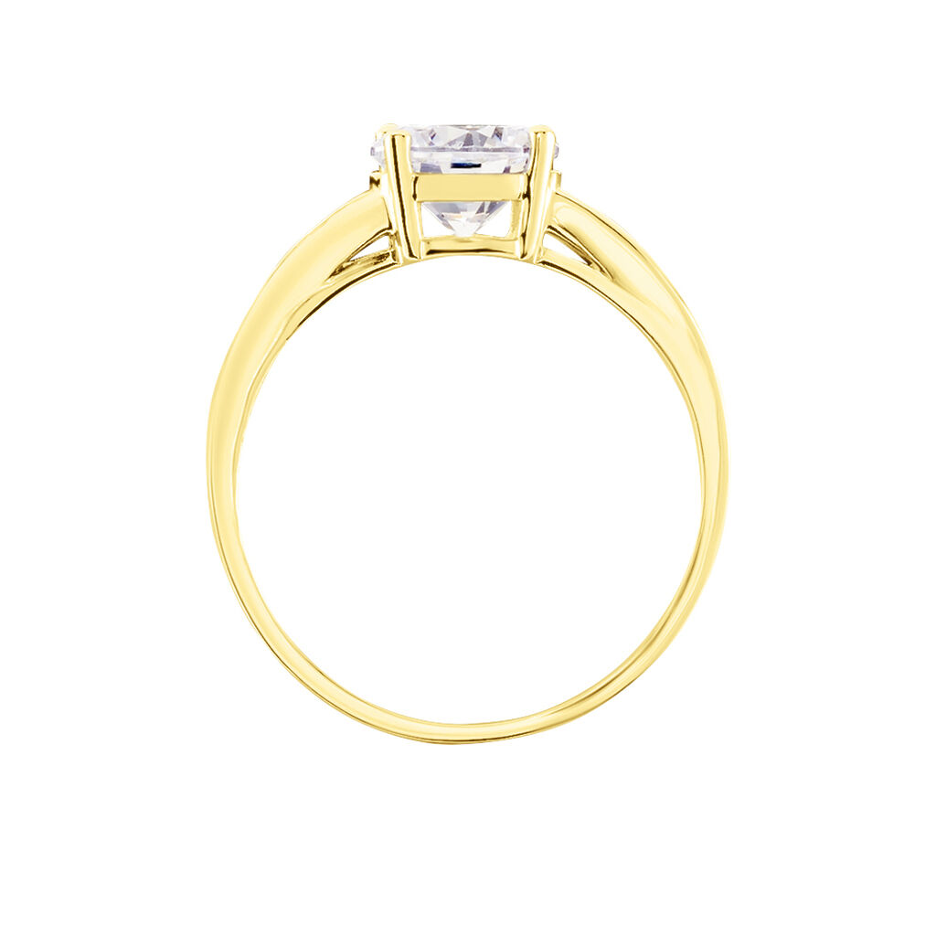 Bague Tatjana Or Jaune Oxyde De Zirconium - Bagues solitaires Femme | Histoire d&rsquo;Or